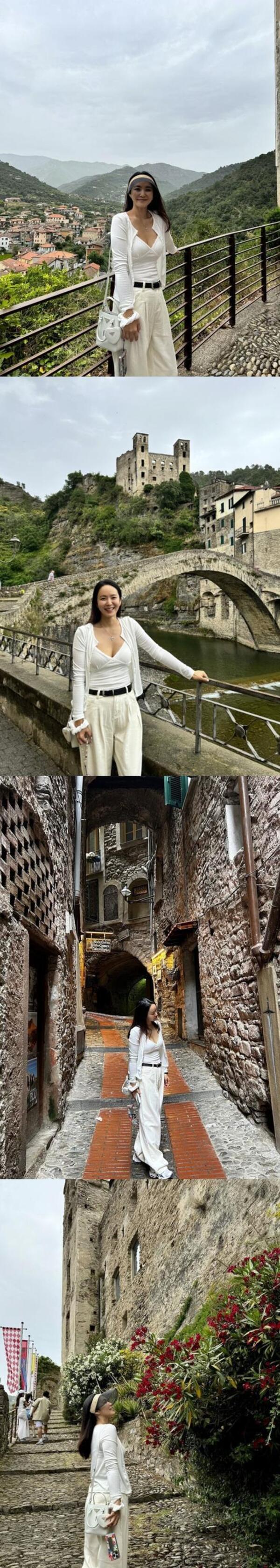 박지윤, 이탈리아 여행 사진 공개…시간이 멈춘 중세 도시에서 우아한 휴식